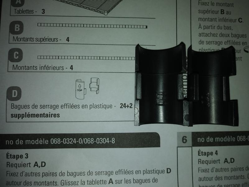 Bracket labelling is inconsistent with instructions