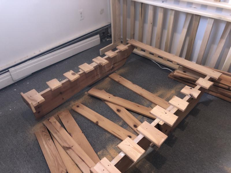 Saw cut through the slats like a hot knife through butter.