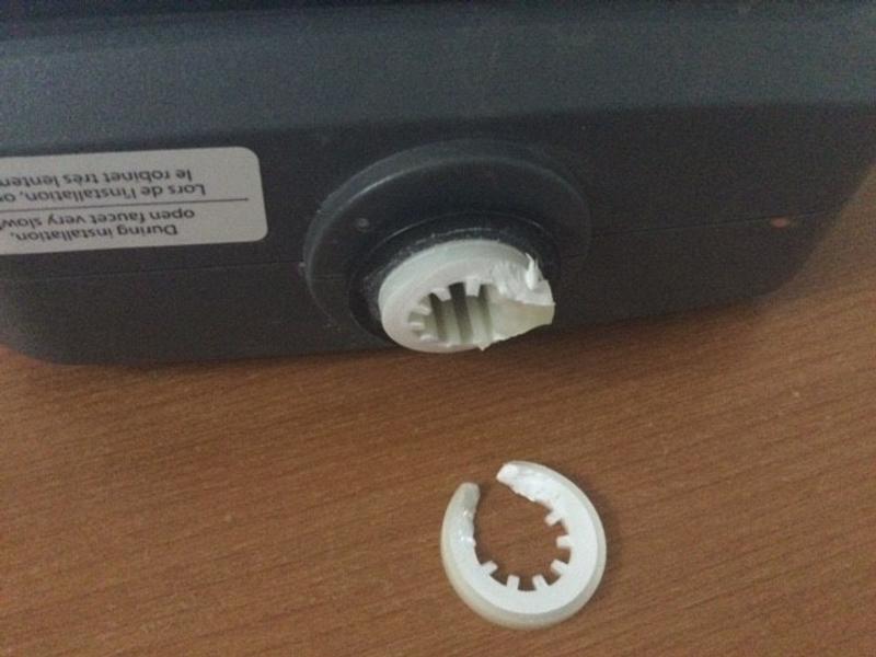 5-6 mm plastic sheared off