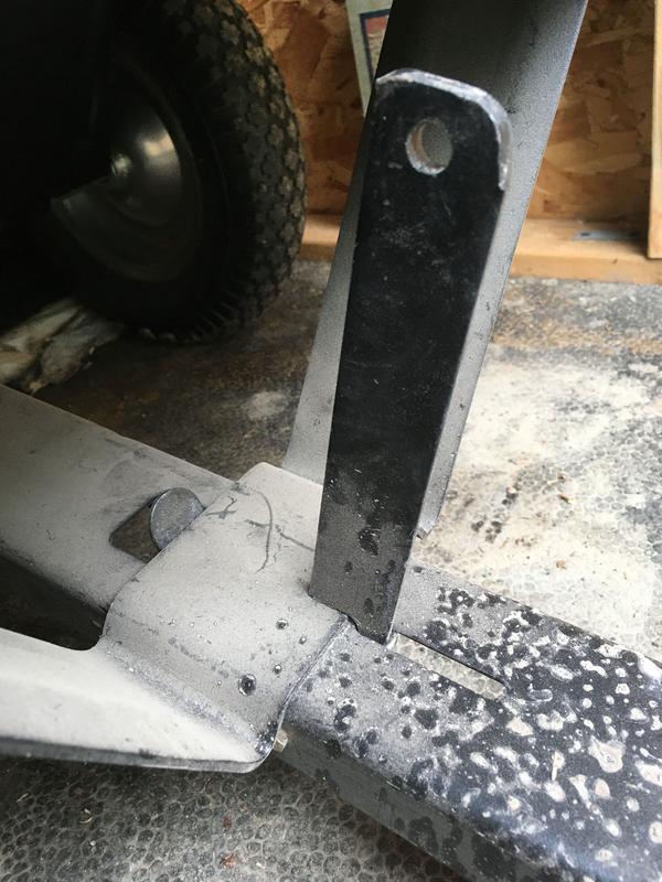 Lever after grinding the notch so that it would catch more of the plate.