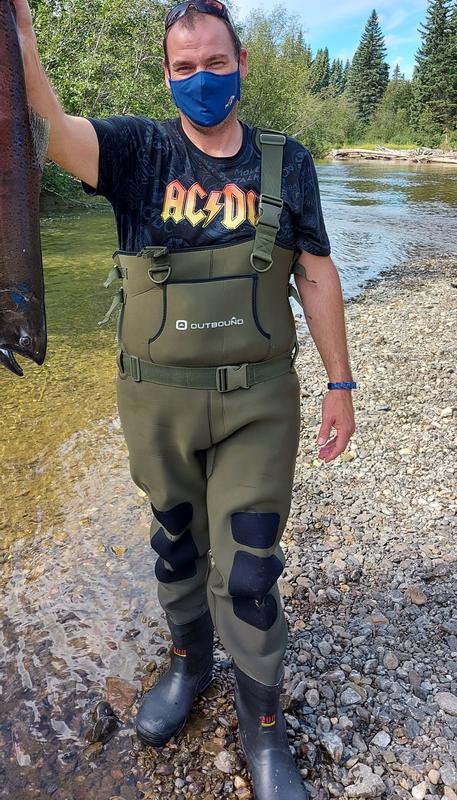 IWADER Fishing Waders Men Waterproof Dark Green Neoprene Full-Body Waders  with Stocking Foot Chest Waders (L) : : Sports, Fitness &  Outdoors