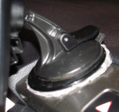 Mount is secure on irregular surface.