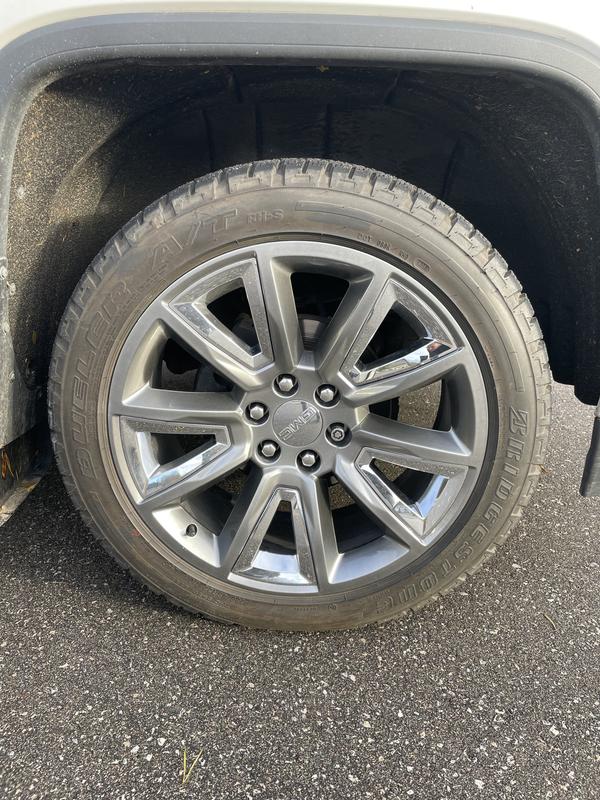 Before - Blooming/Brown coming through tire