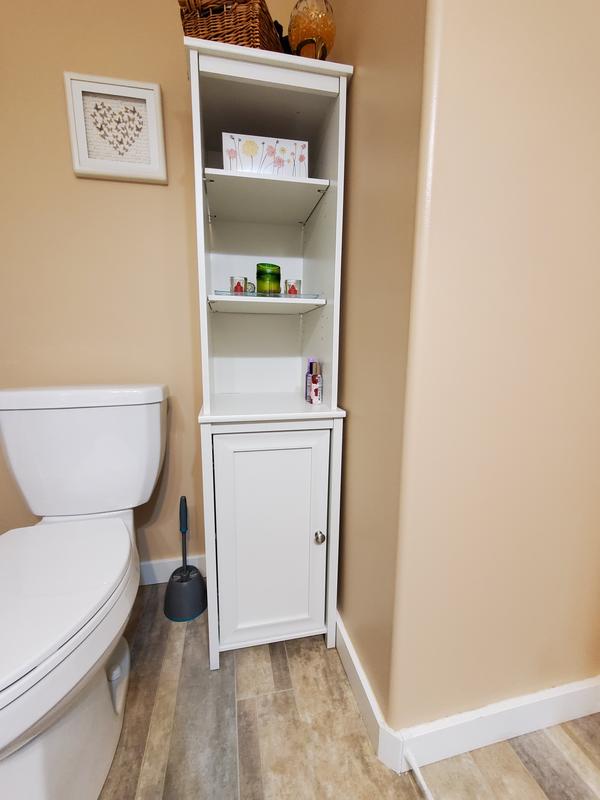 Sauder Caraway 1 Door Freestanding Bathroom Storage Cabinet Linen