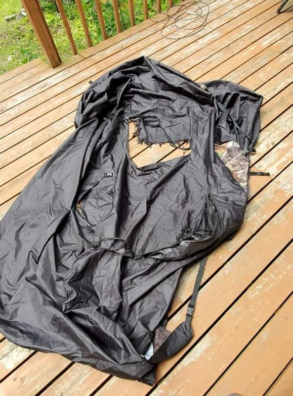 What’s left of the “trailering” cover