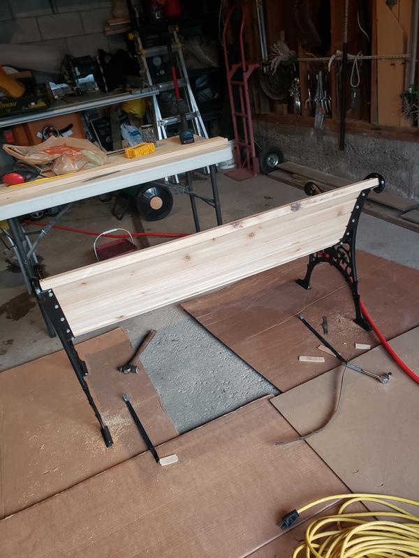 I used it for a bench on my front yard. You can see how the colour of the wood (cedar) changed! It exceeded my expectation.