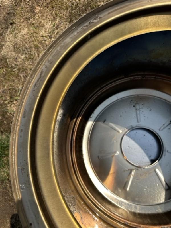 Top edge of stove, now gold - after just 1 fire