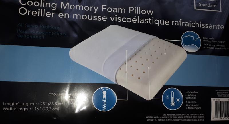 For Living Cool Gel Memory Foam Pillow, White