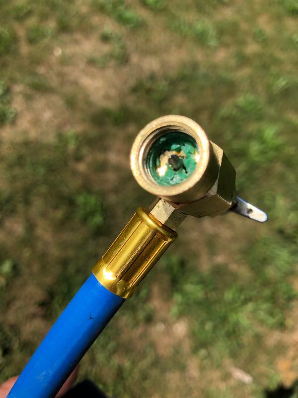 Close up of defective seal