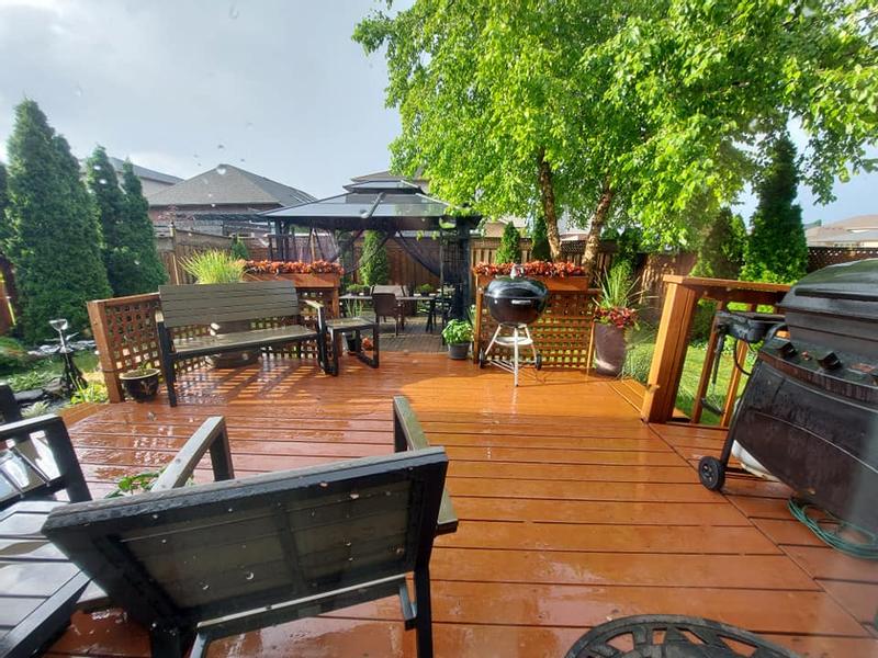 July 1, 2021 - freshly stained June 20, 2021