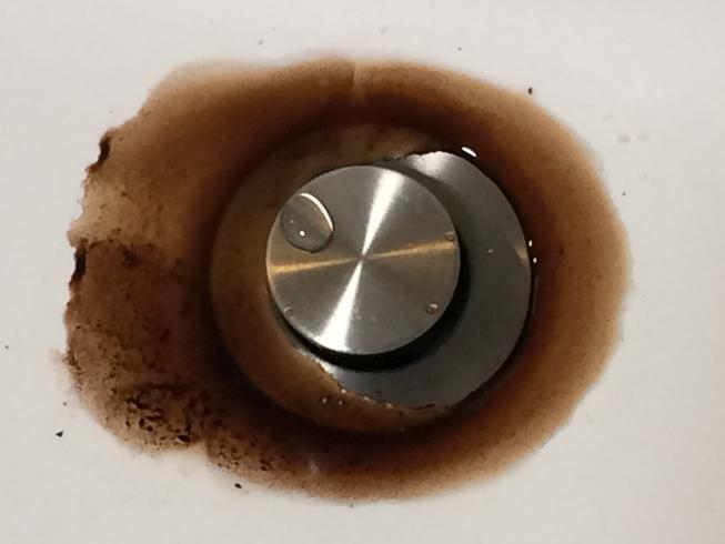 I used coffee so that it is more easily seen.