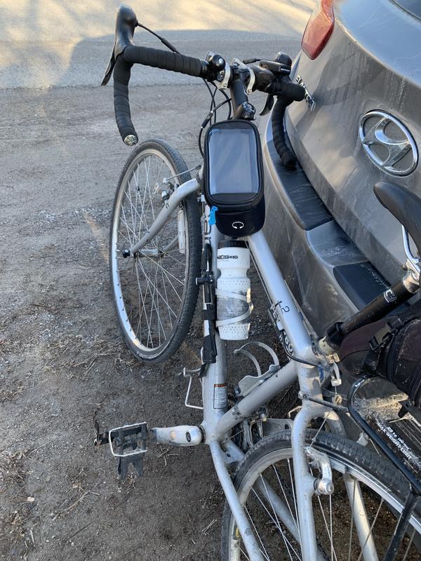 Bag sitting off to the side of the bike; contantly falls side to side during the ride