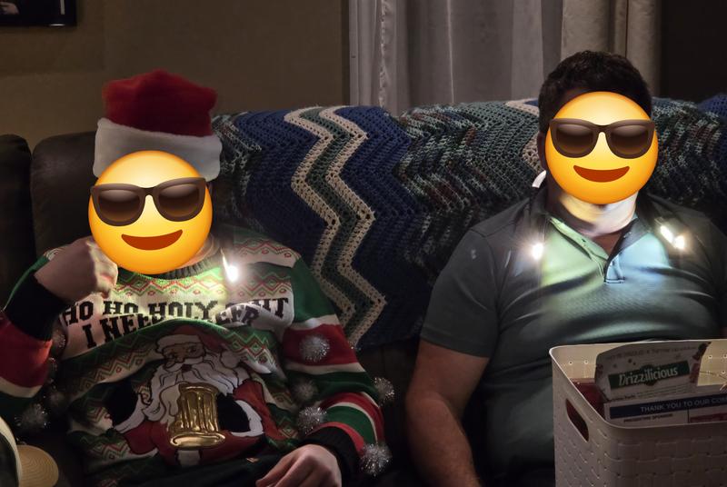 Trying their Christmas gift