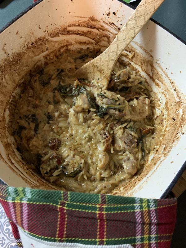 Amazing first meal cooked in my new Paderno Cast-iron 4.7 L Casserole in Maple Red