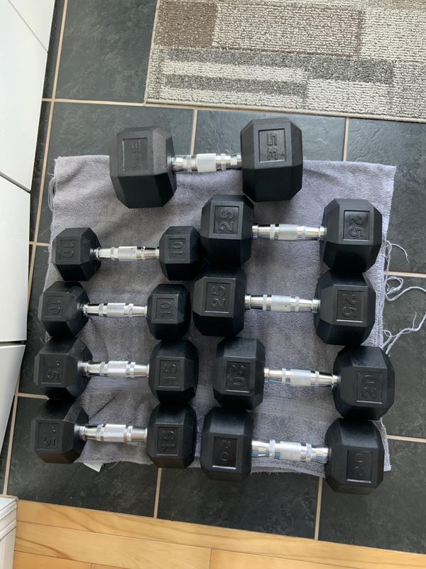 Cap Barbell - Rubber Hex Dumbbells