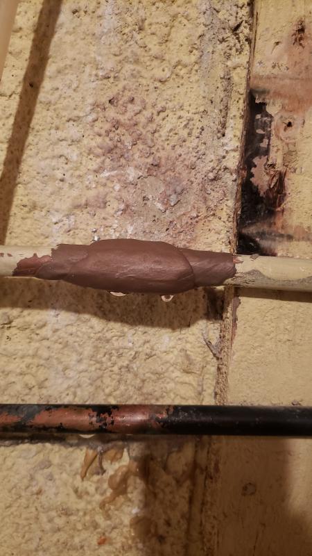 My leaking copper pipe