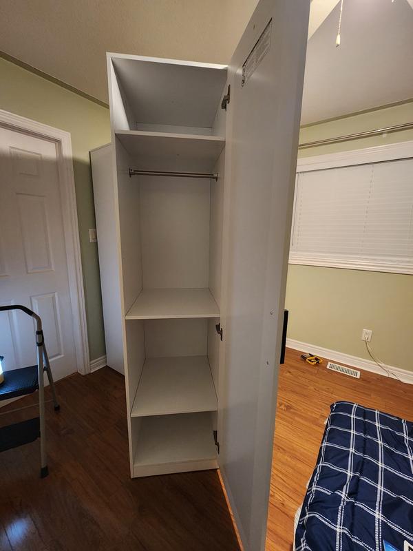 Assembled ,missing the third shelf