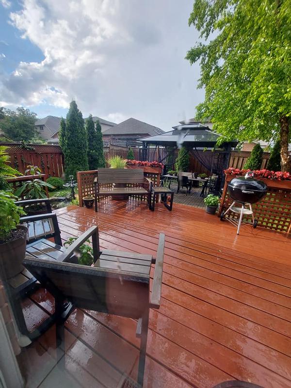 July 1, 2021 - freshly stained June 20,  2021