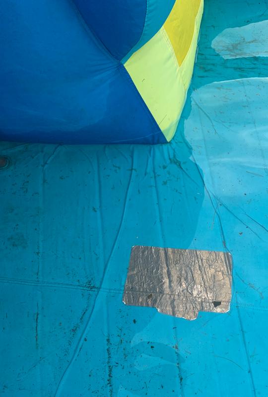 holes my husband put a tape