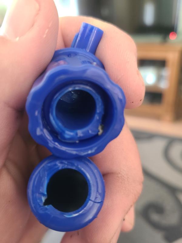Broken plastic