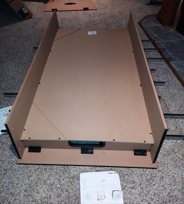 once box is assembled  rods are in  observe proper orientation