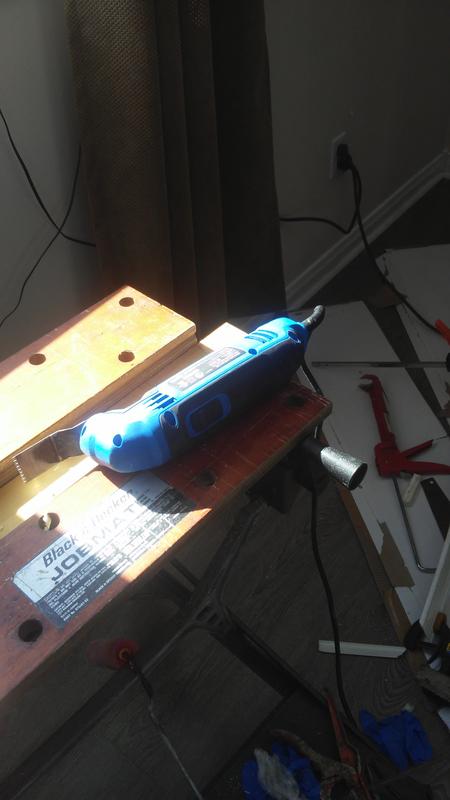 The tool in use.