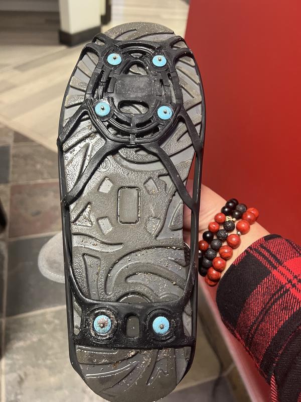 “Due North”!ice grippers that I lost one half of them. They’re safer to walk with them on boots in TTC subway stations.