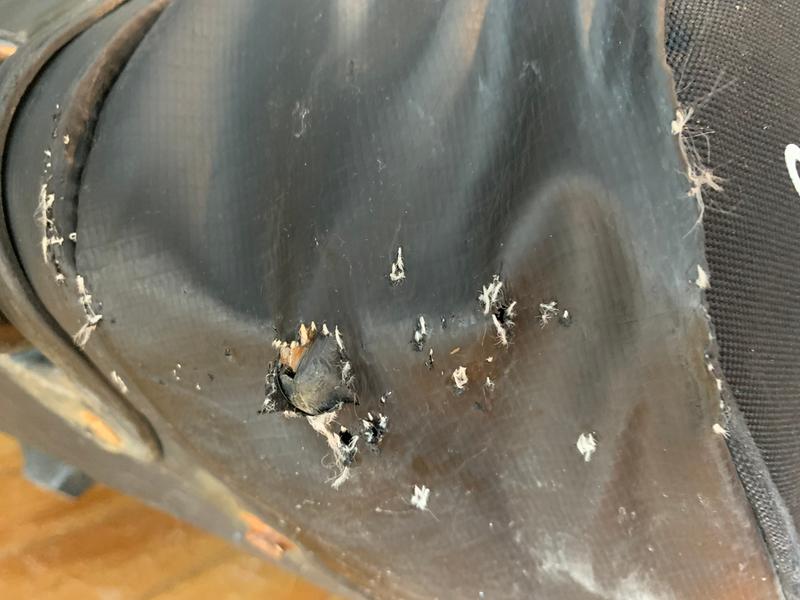 Bottom right of the bag