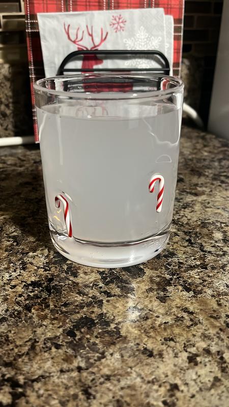 Candy cane glass