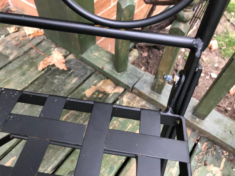 See the rust area