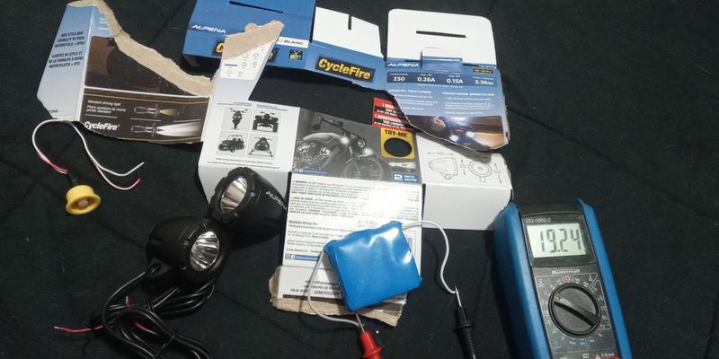 19.24v... little more then your average motorcycles electrical system