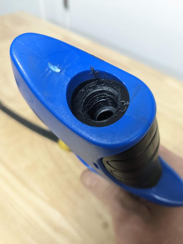 Soft plastic threads totally destroyed while attaching the coupler