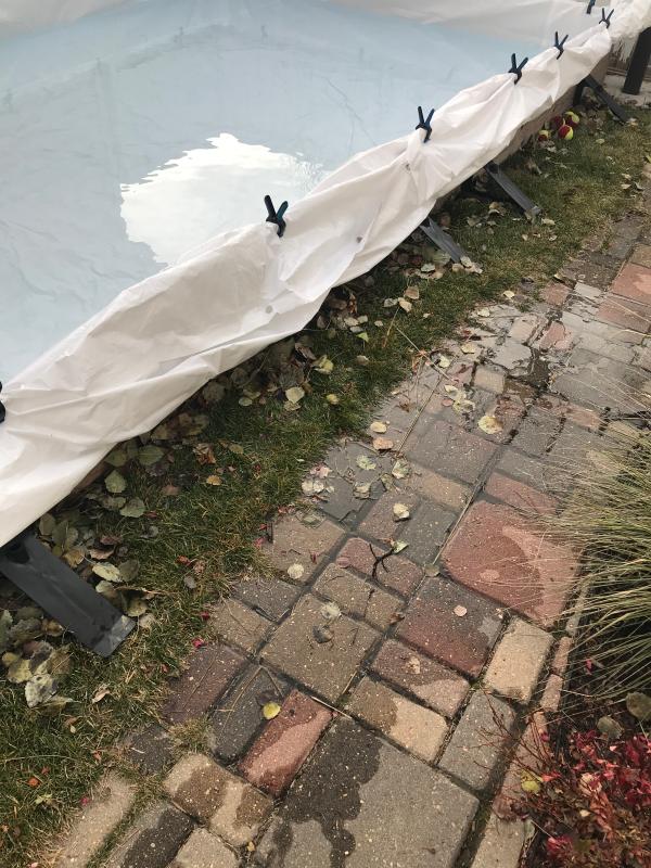 Tear or whole in brand new tarp