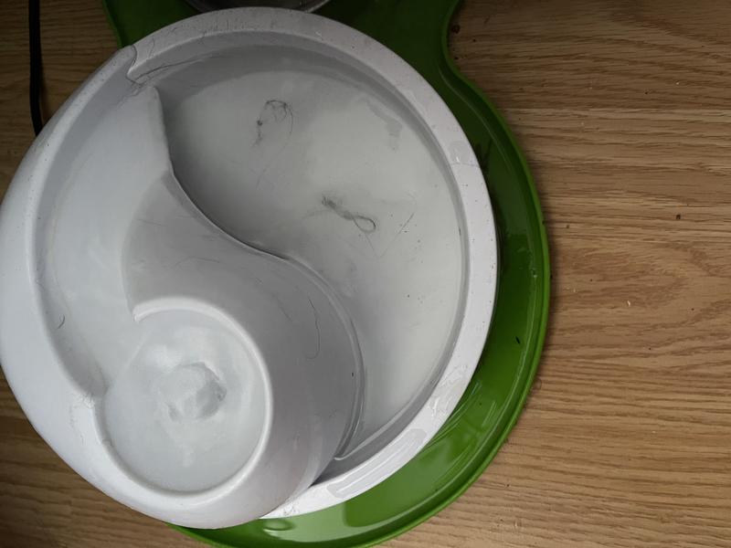 Fur & junk get into the water unlike other brands where the filter removes it.