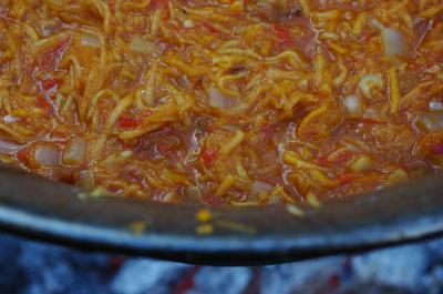 You can really see the Cinderella pumpkin,garlic bits and diced pepper