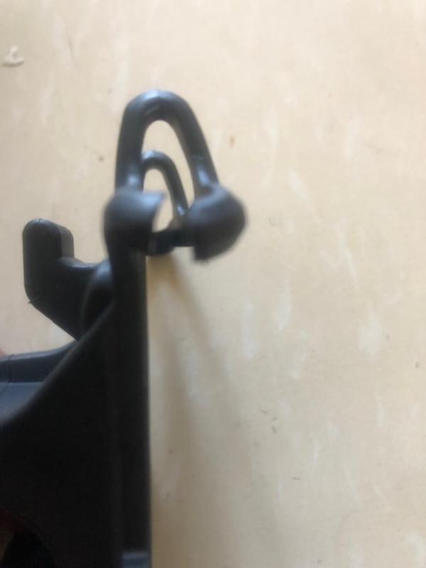 These are the damages of the product, where the phone is suppose to be secured, in the bike mount.