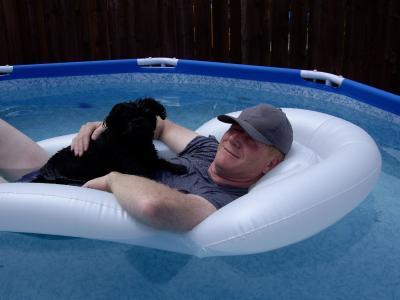 Kicking back on the Floatie Chair
