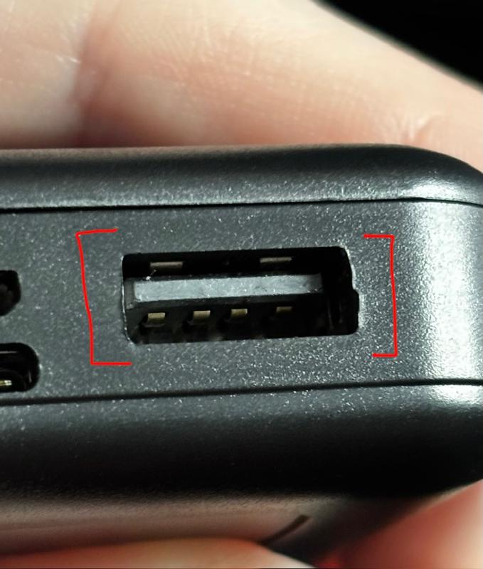 damaged USB port from brute forcing included oversized cable into the port