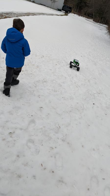 Playing in the snow