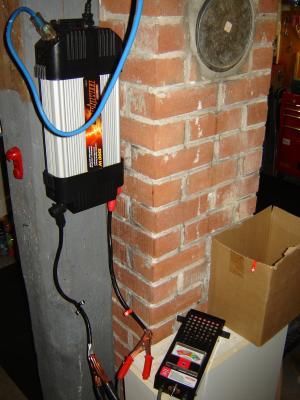 Pendant un test avant de relier la batterie.