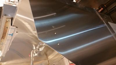 holes in commercial kitchen stainless steel