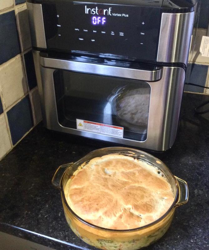 Done baking in the Instant Vortex, chicken pot pie.