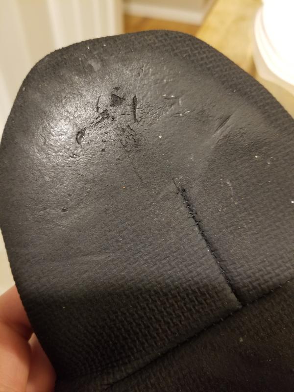 After one use. Oven set to 400F. Smelled horrible.