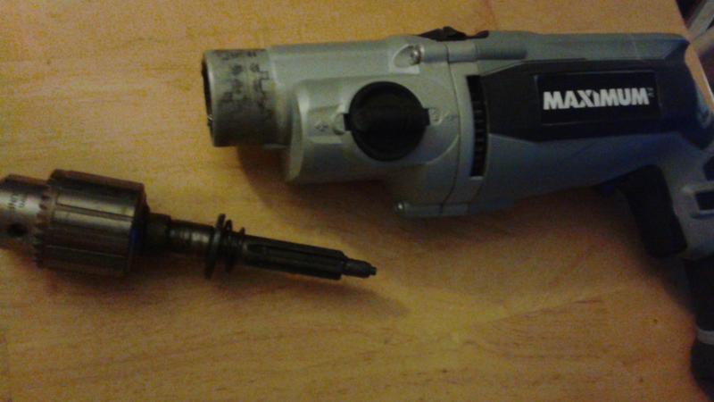 My hammer drill after limited drilling.