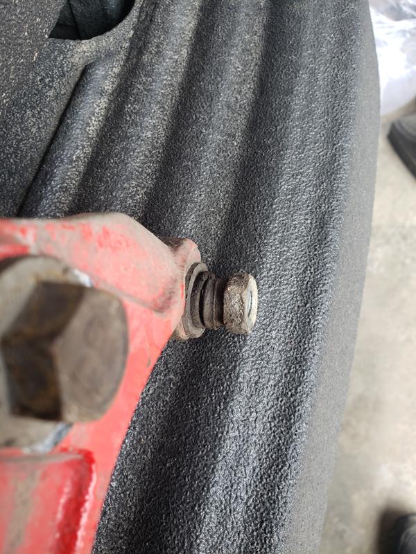 Rubber boot completely destroyed