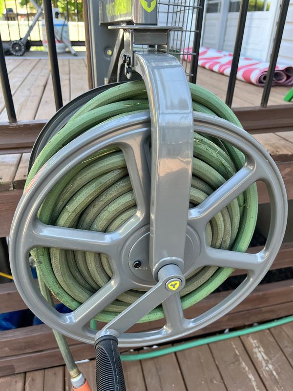 Swiveling Hose Reel, Free Standing with Full Rotation, Anti-rust Steel Construction by Am Leonard