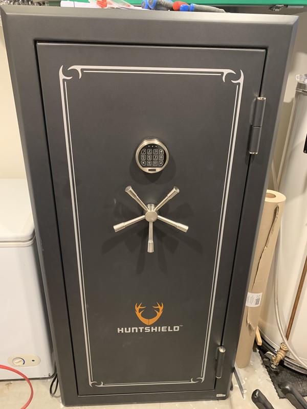 Huntshield 40-Gun Security Cabinet/Safe w/ USB Outlet & LED Light, 29. ...