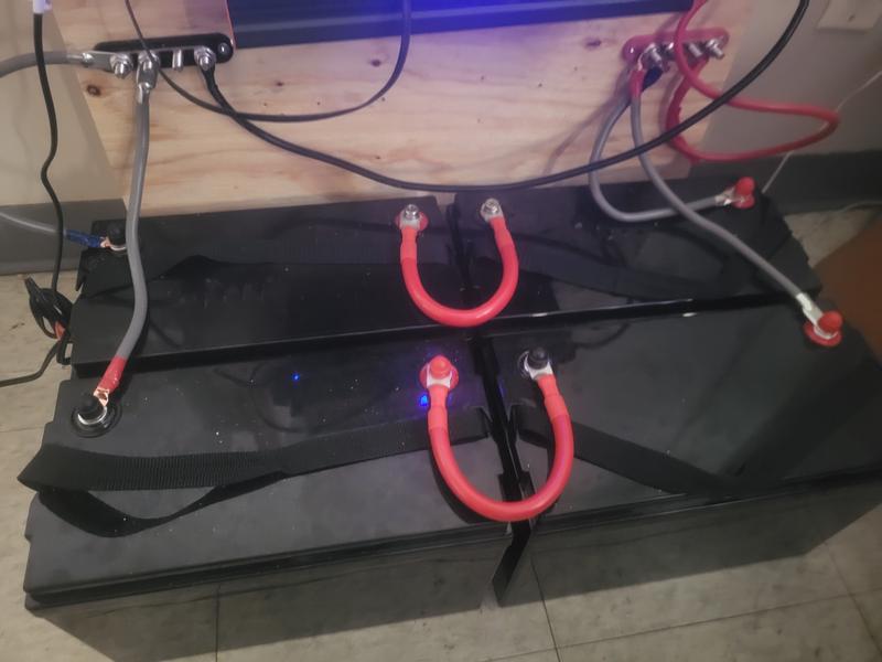 The red ones are thicker for battery to battery