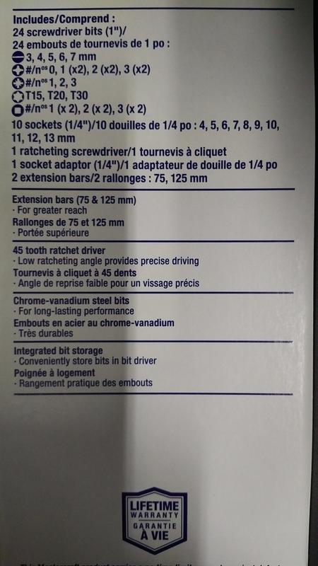 Details on back of case