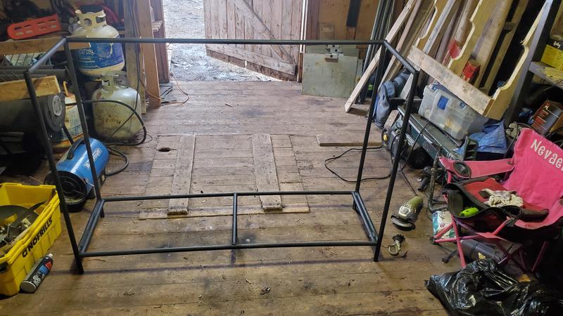 A wood rack i completed with the 115